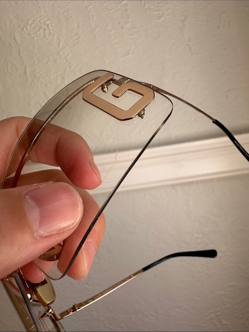 Dolce & Gabbana Rimless Sunglasses — DG444s Brown Gradient Lenses - Picture 12 of 13